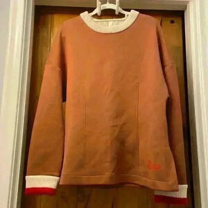Marni Woman’s Wear Scuba Top With Sweater Knit Collar & Cuffs Size 44 NWT